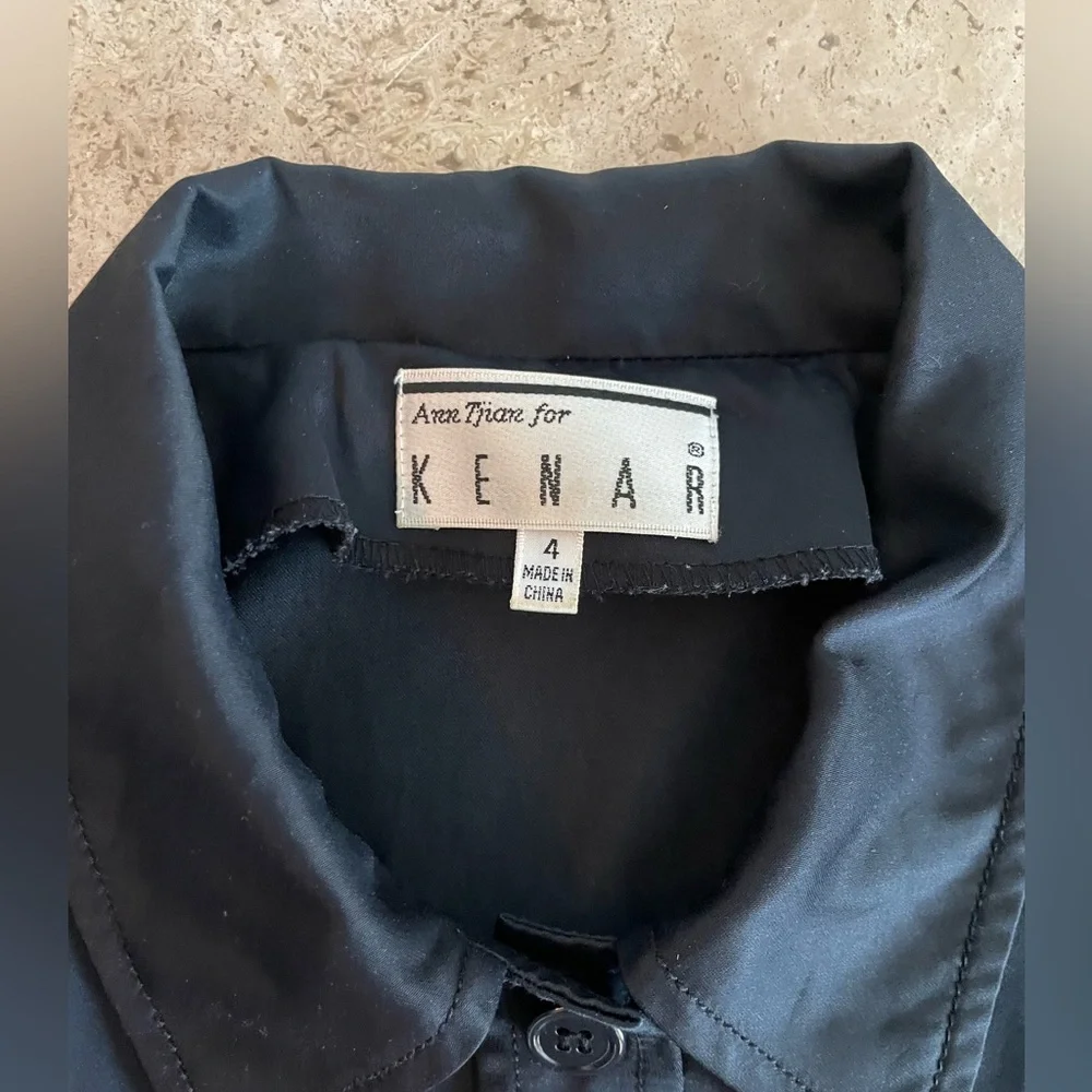 KENAR Satin Button Up Shacket